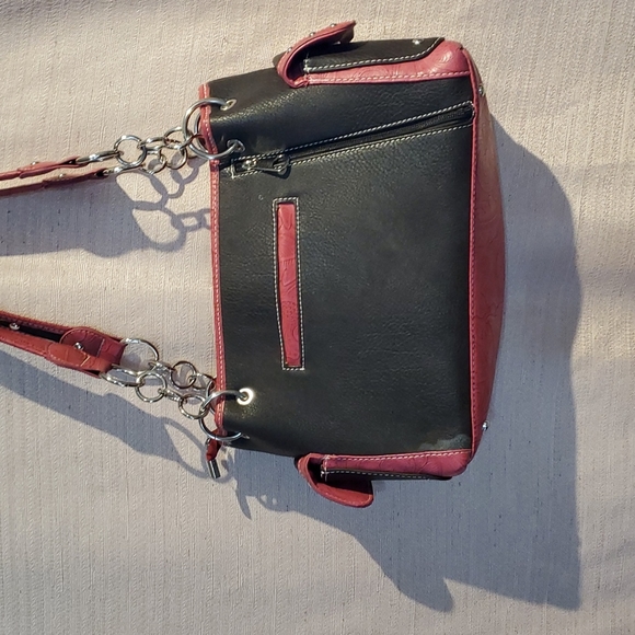 Montana West Black and Pink Calavera Embroidered Sugar Skull Bag - Picture 2 of 5